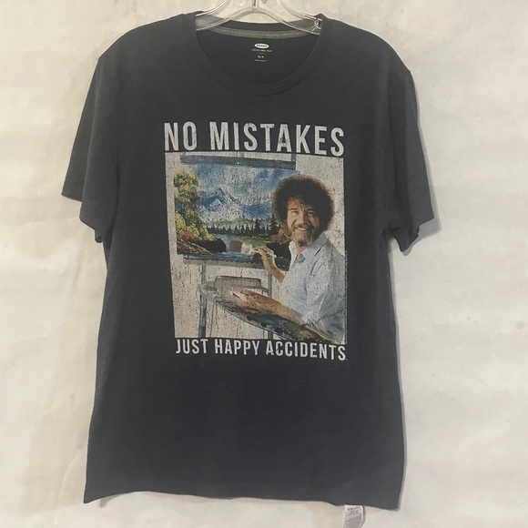 Old Navy Bob Ross Paint Painting Short Sleeve T Shirt Tee - Picture 6 of 6